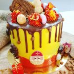 Sinterklaas taart met chocolade drip
